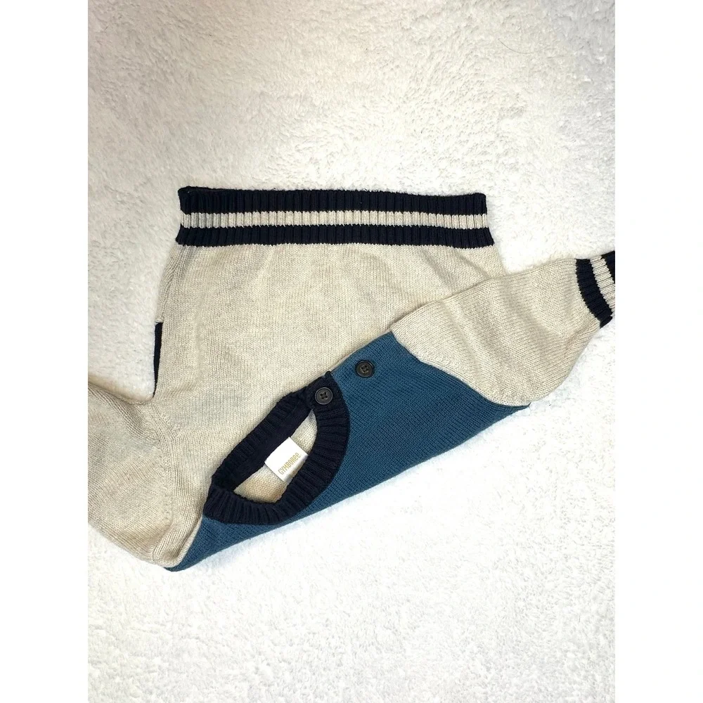 Gymboree 3-6 month boys knit crew neck sweater winter fox badger mountain‎